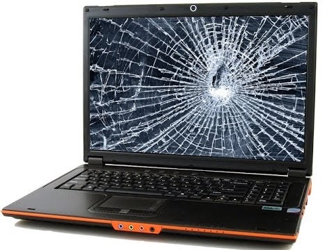 Cracked Screen Prank Laptop